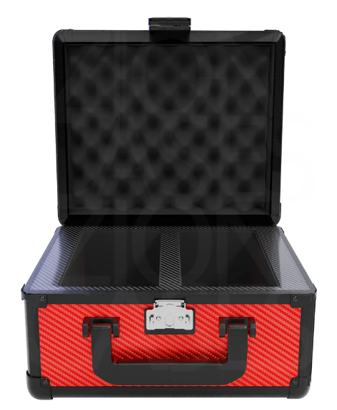 Zion Case Slab Case 2 Row Carbon Fiber Red