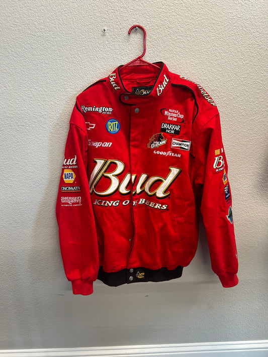 Dale Earnharet Jr. Budwiser Chase Authentics Drivers Line Nascar Jacket Large