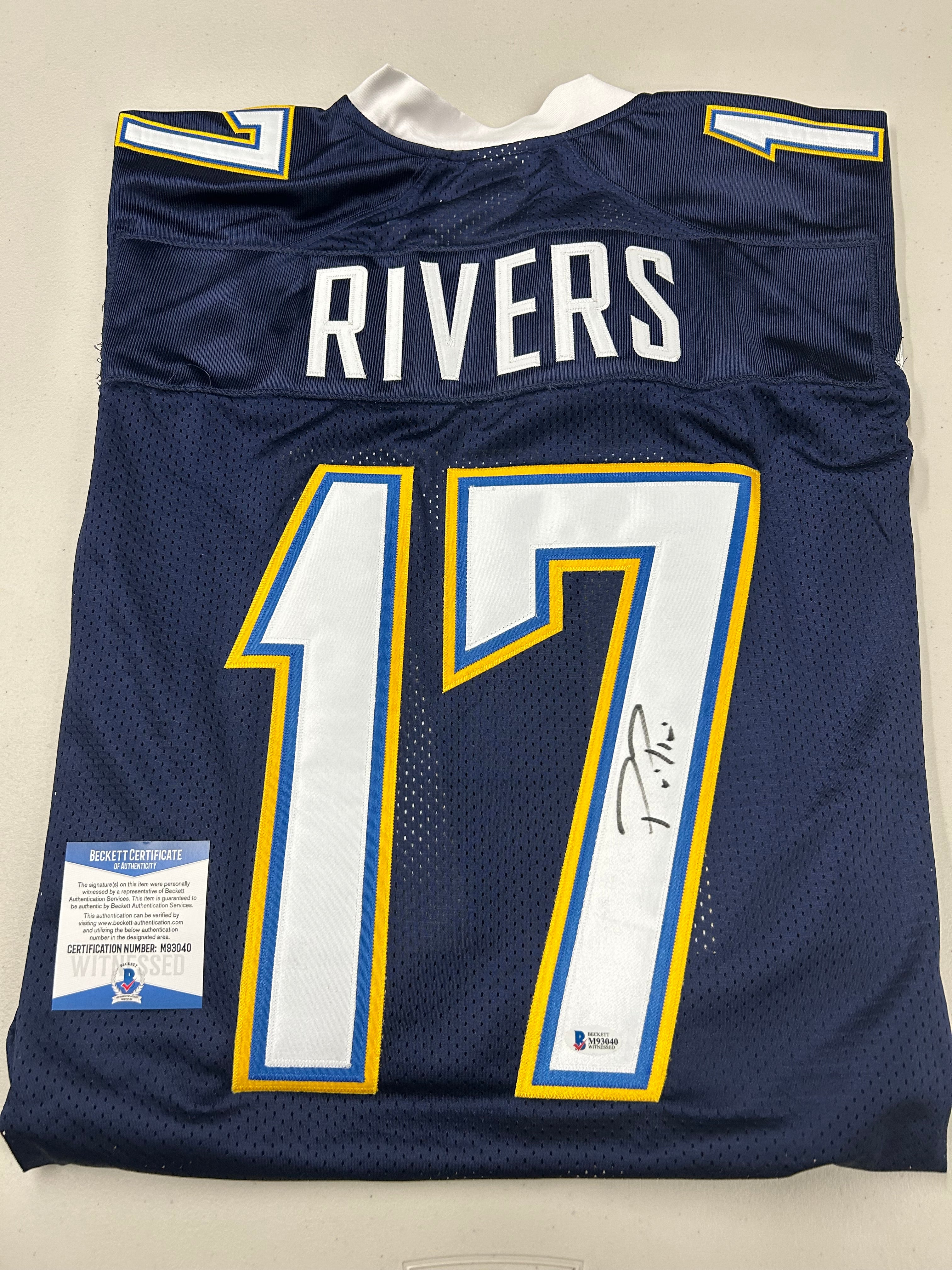 Philip rivers autographed jersey best sale