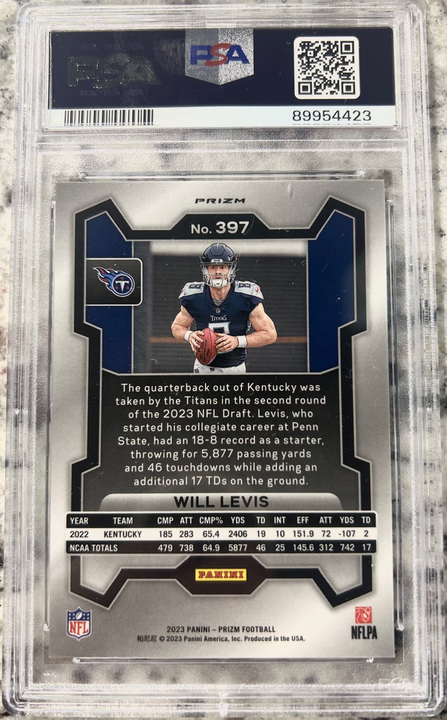 PSA 10 2023 Will Levis Silver Rookie