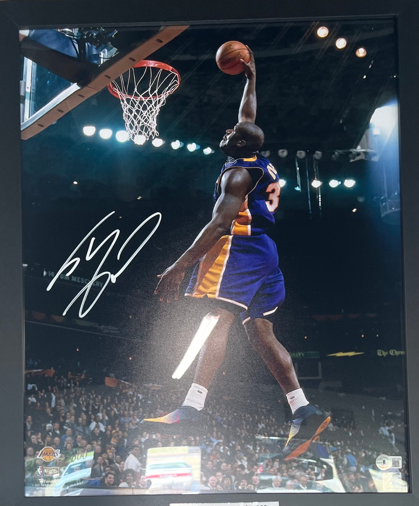 "Shaq" 22x18 Framed signed picture Beckett COA