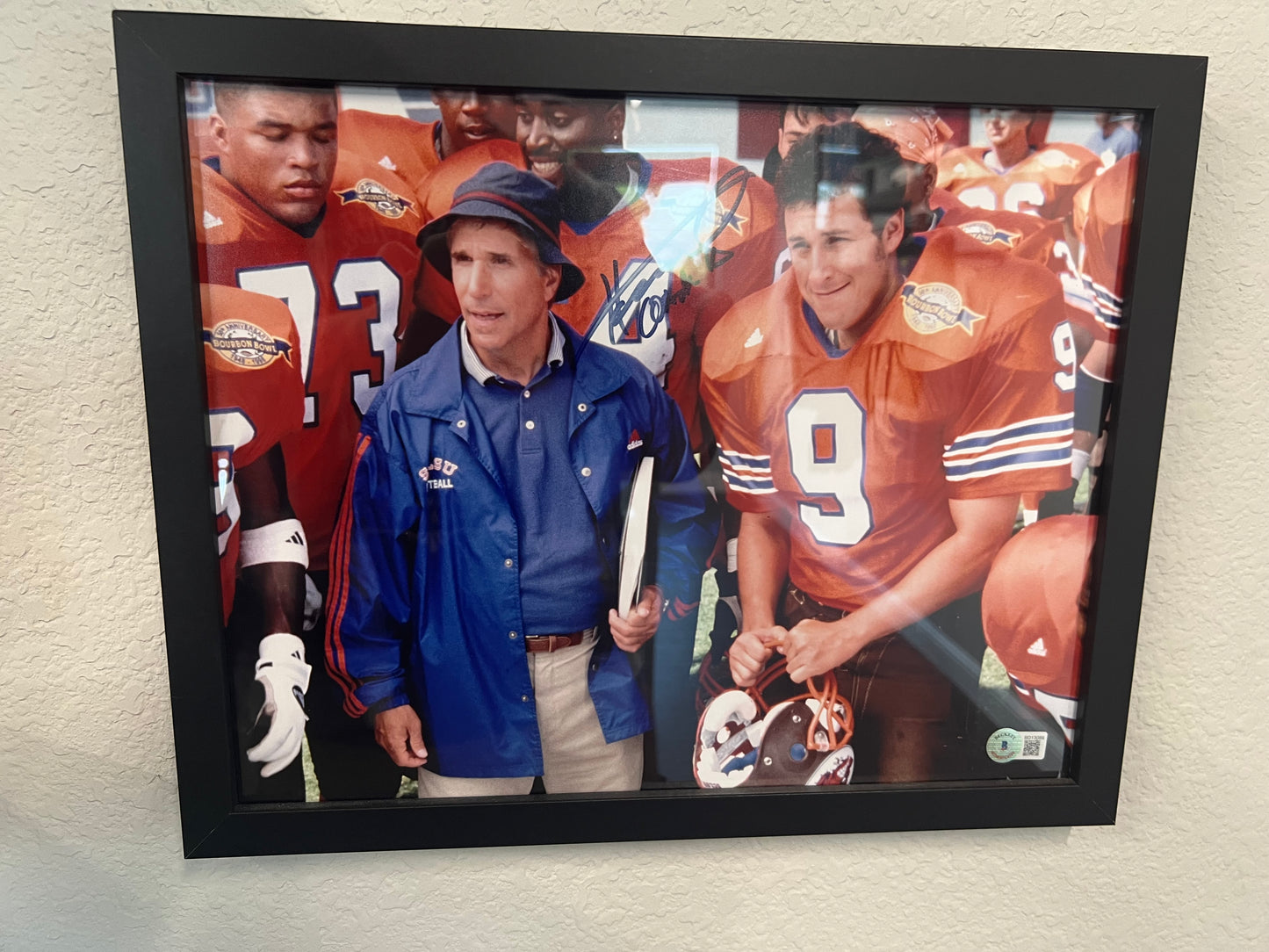 Henry Wrinkler "The Waterboy" movie signed framed 12x15 picture Beckett COA