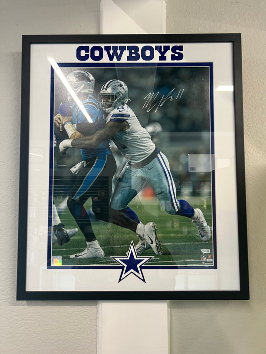 Micah Parsons Fanatics COA 25X21 framed signed picture