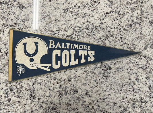 Vintage 1970's Baltimore Colts Felt Pennant