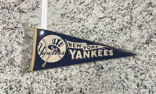 Vintage Top Hat Yankees Felt Pennant