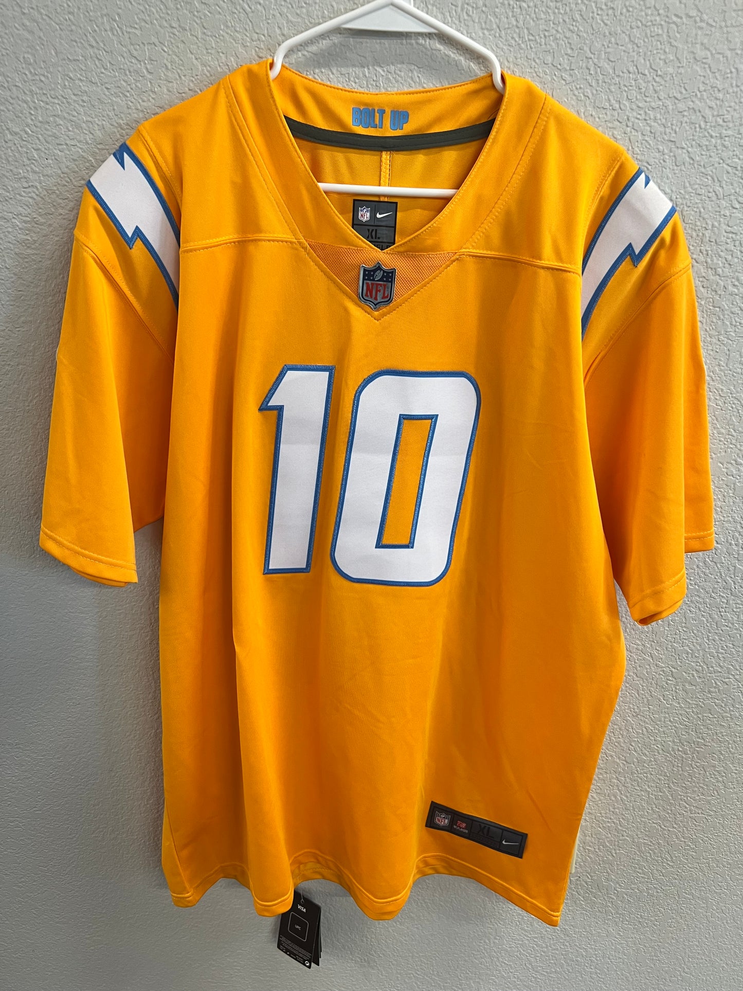 Justin Herbert Chargers Yellow Alternate Nike Jersey