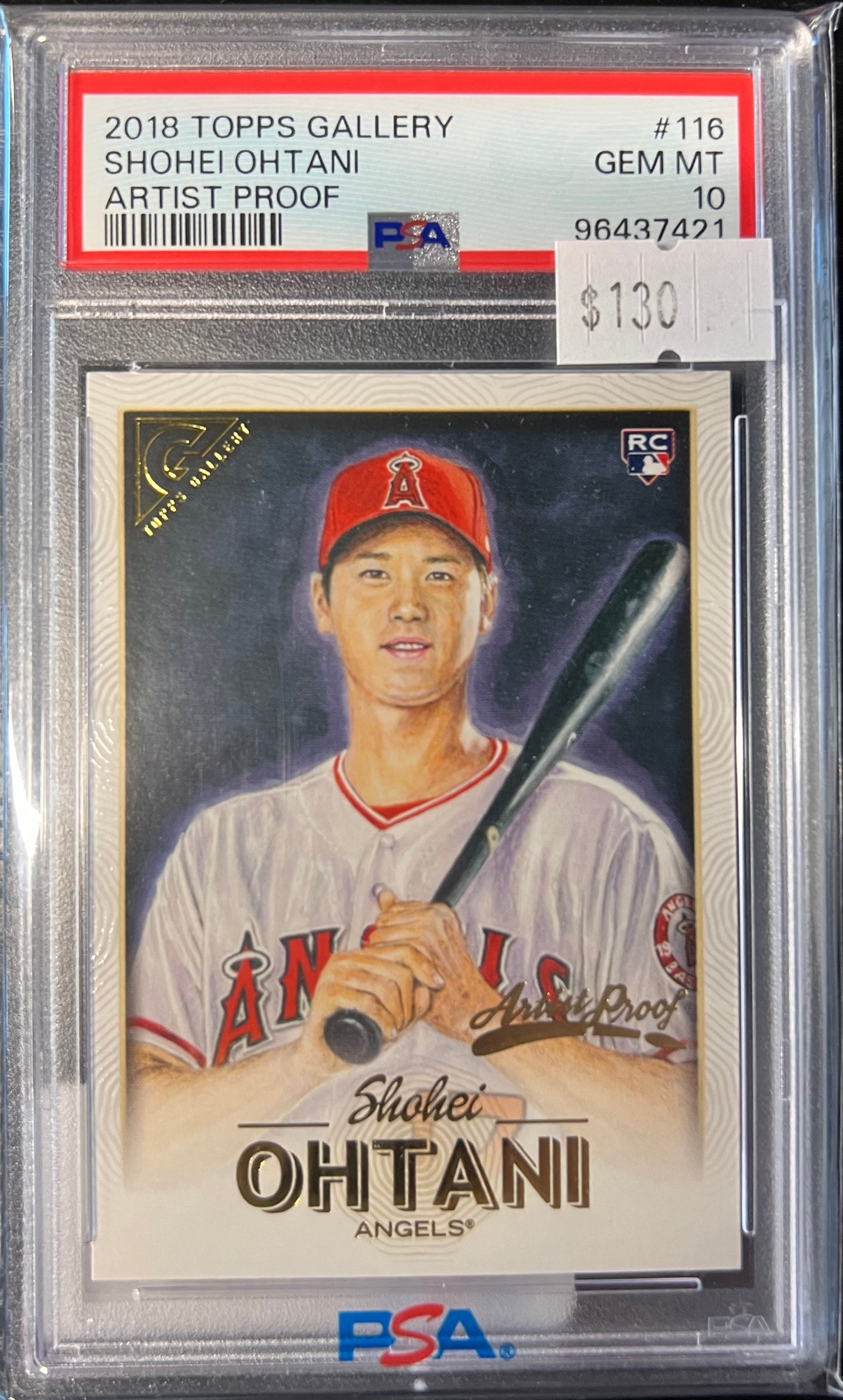 PSA 10 Shohei Ohtani 2018 TOPPS Gallery Artist Proof #116