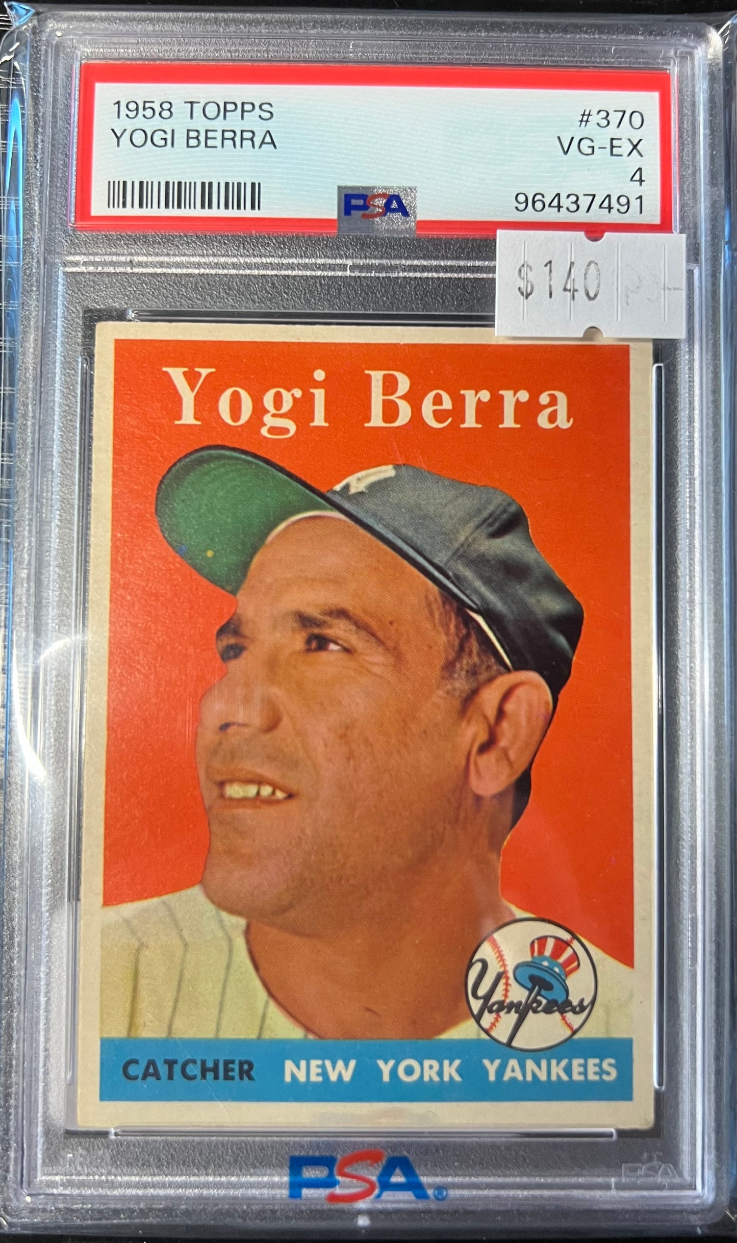 PSA 4 YOGI BERRA 1958 TOPPS #370