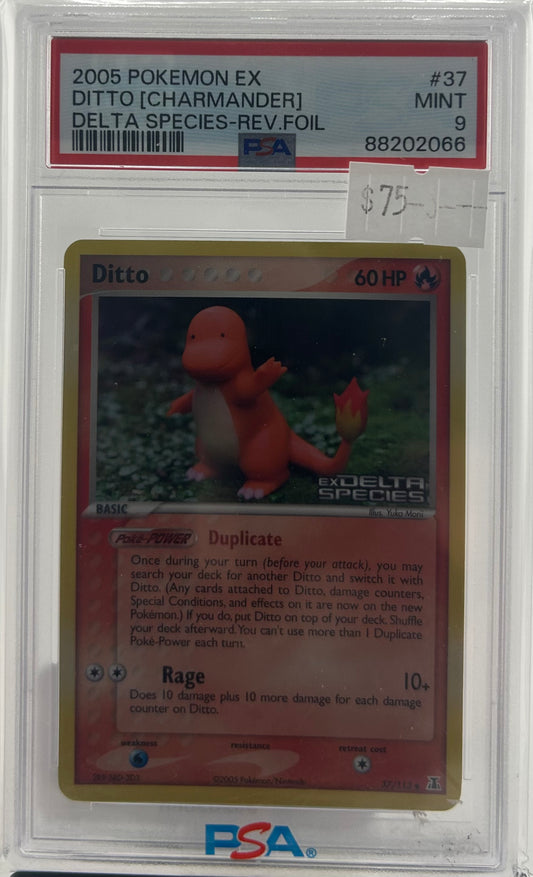 PSA 9 2006 Ditto [Charmander] Rev. Foil Delta Species