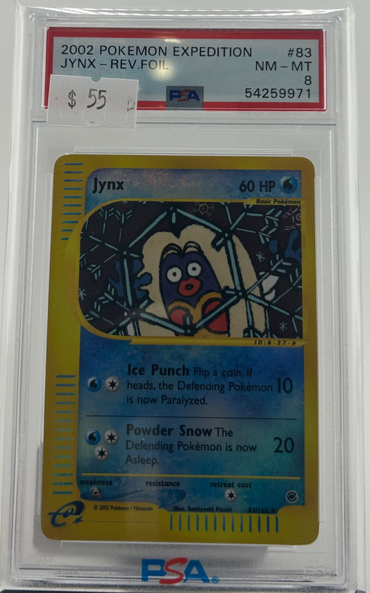 PSA 8 JYNX REVERSE HOLO EXPEDITION