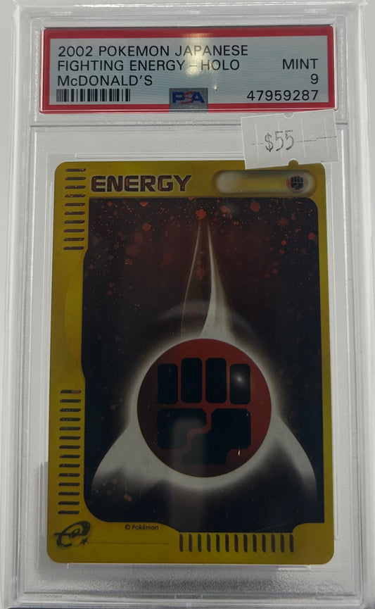 PSA 9 FIGHTING ENERGY HOLO 2002 MCDONALDS