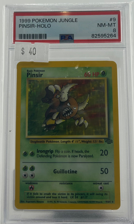 PSA 8 1999 PINSIR JUNGLE HOLO