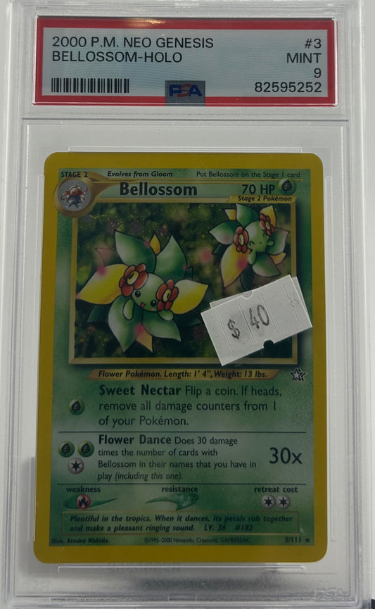 PSA 9 2000 BELLOSSOM HOLO NEO GENESIS