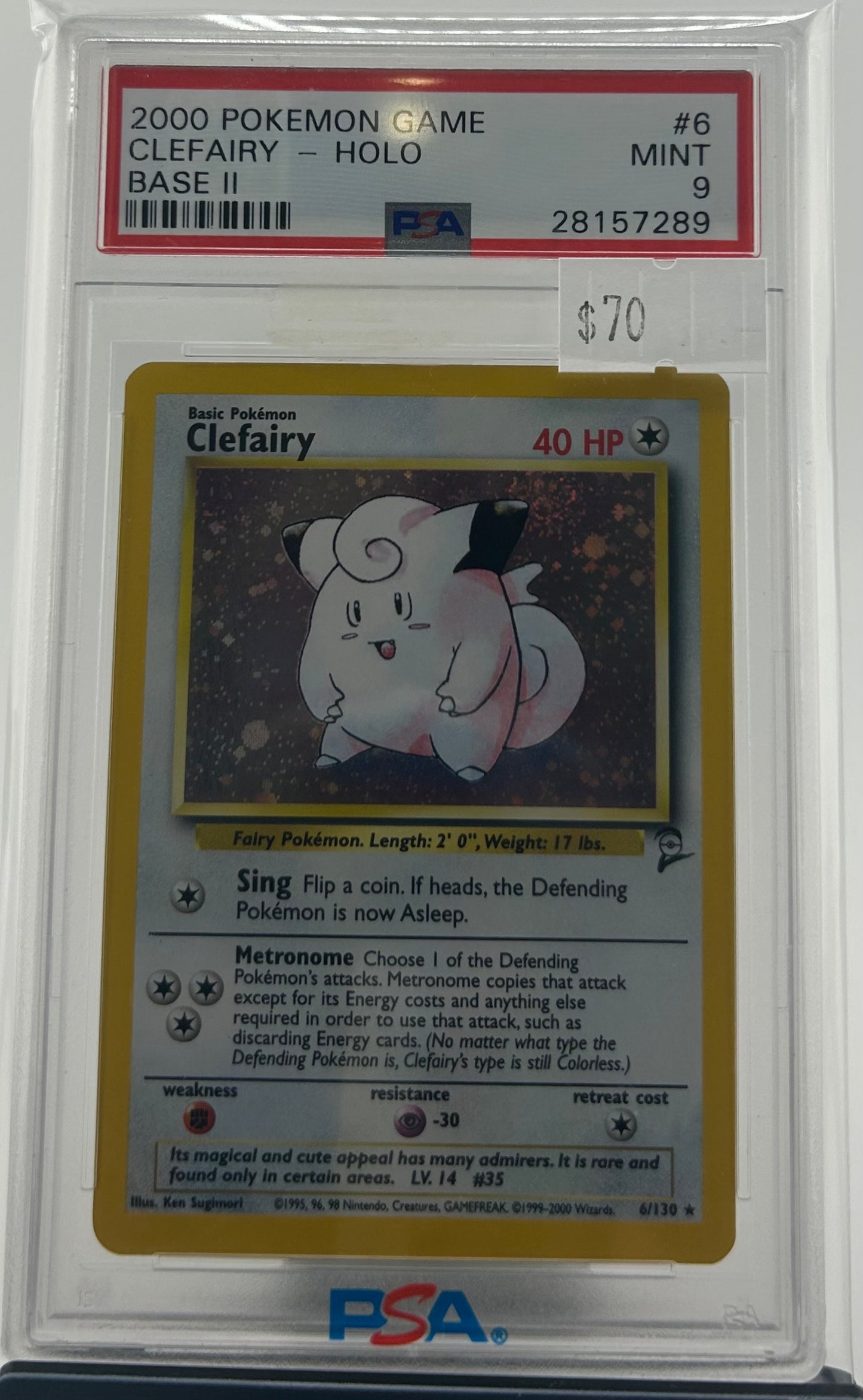 PSA 9 2000 Clefairy base set 2