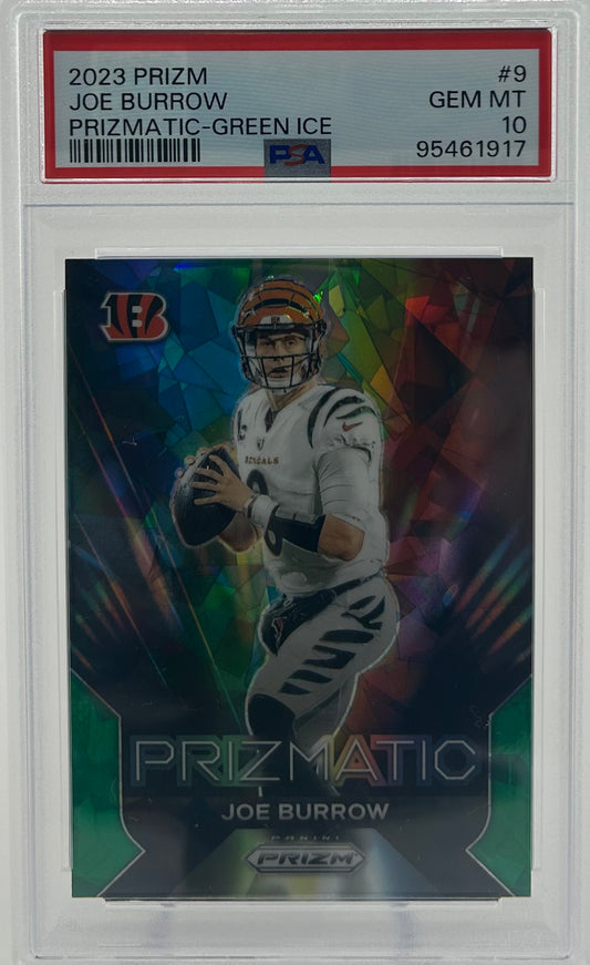 PSA 10 2023 Joe Burrow Prizmatic Green Ice