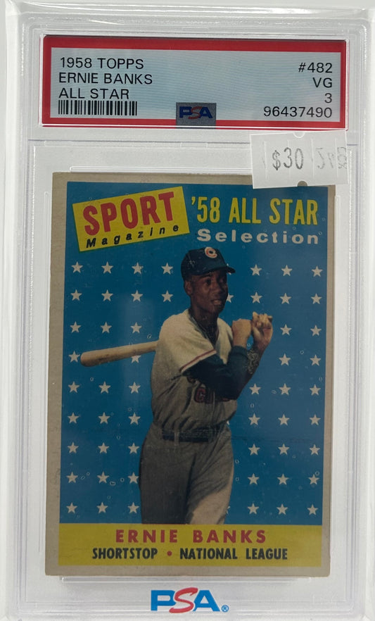 PSA 3 1958 TOPPS Ernie Banks All Star