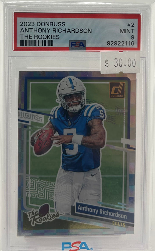 PSA 9 2023 Anthony Richardson The Rookies