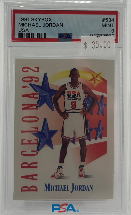 PSA 9 1991 Skybox Michael Jordan USA