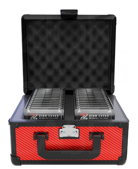 Zion Case Slab Case 2 Row Carbon Fiber Red