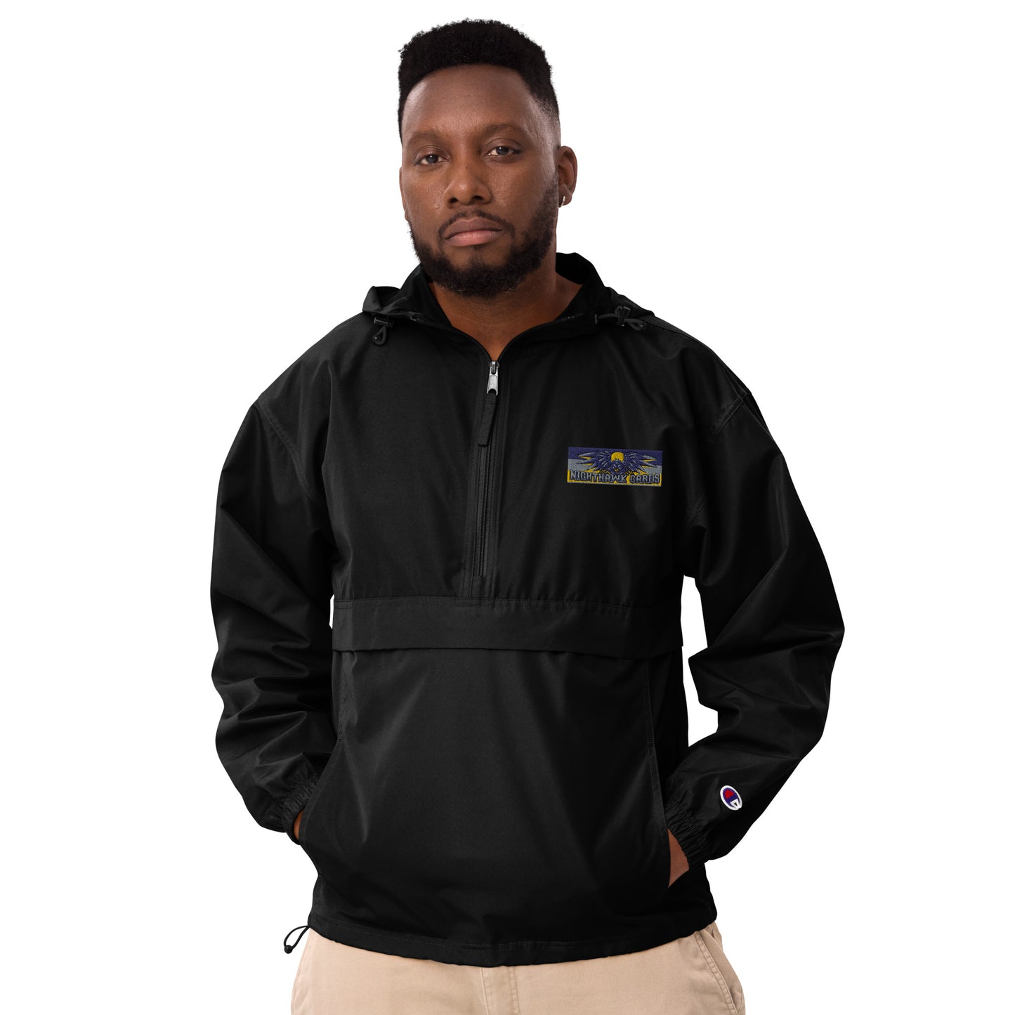 Embroidered Nighthawk Cards Champion Packable Jacket