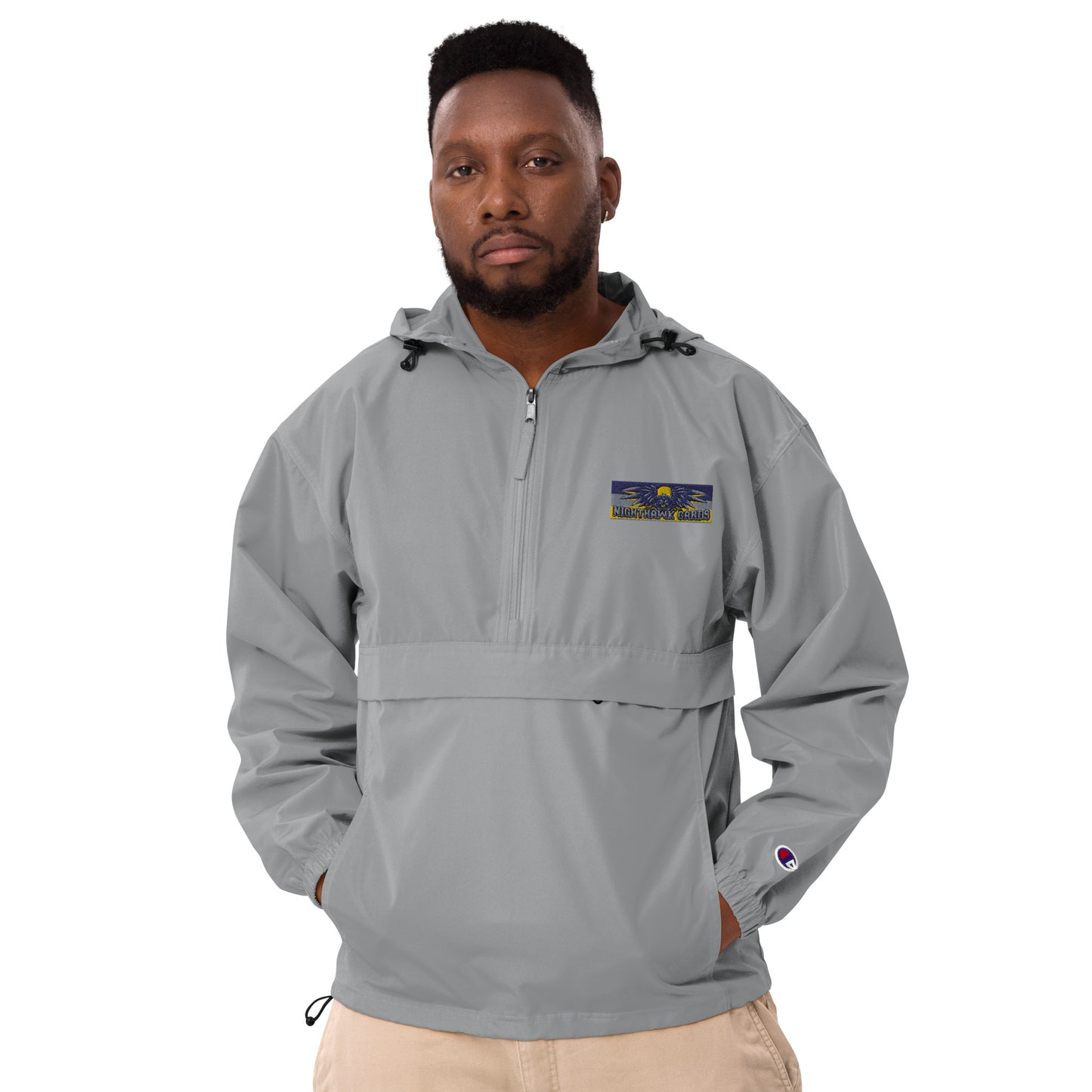 Embroidered Nighthawk Cards Champion Packable Jacket