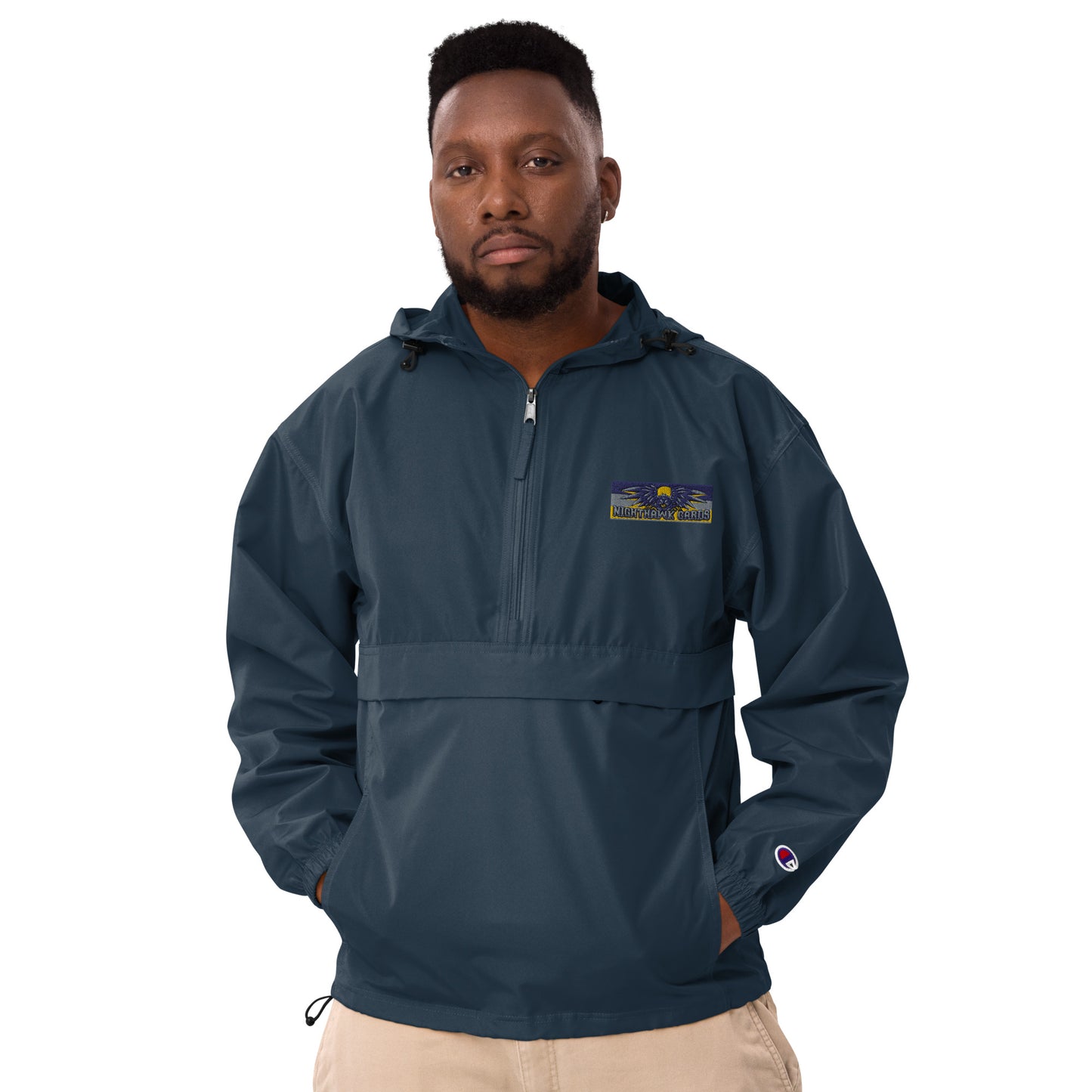 Embroidered Nighthawk Cards Champion Packable Jacket