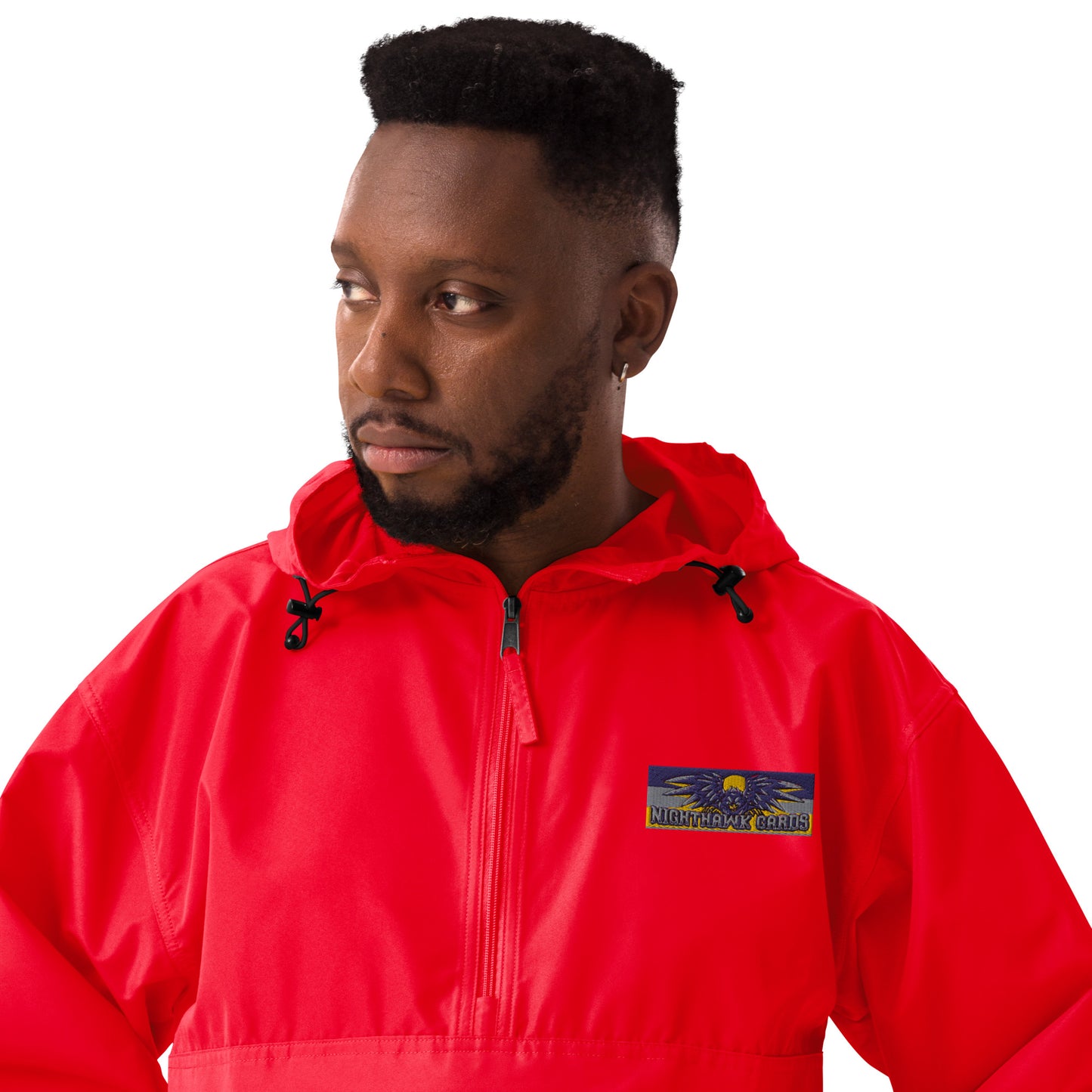 Embroidered Nighthawk Cards Champion Packable Jacket