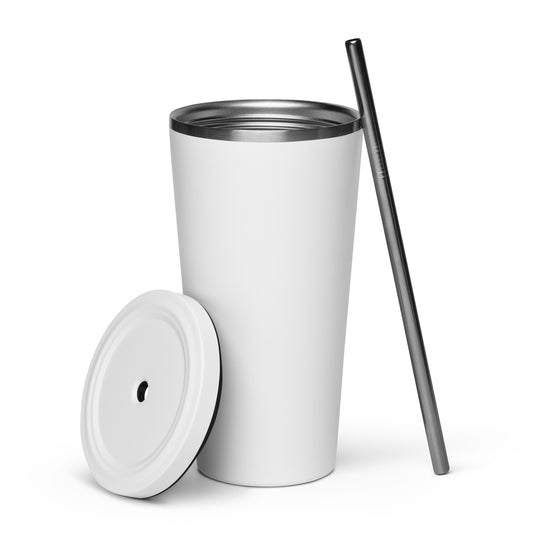 Pokeball sketch Insulated tumbler with a straw