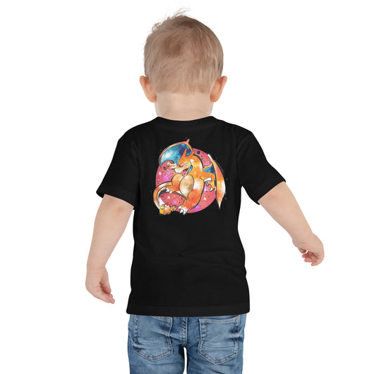 Toddler Charizard Water Paint Art Style Short Sleeve Tee