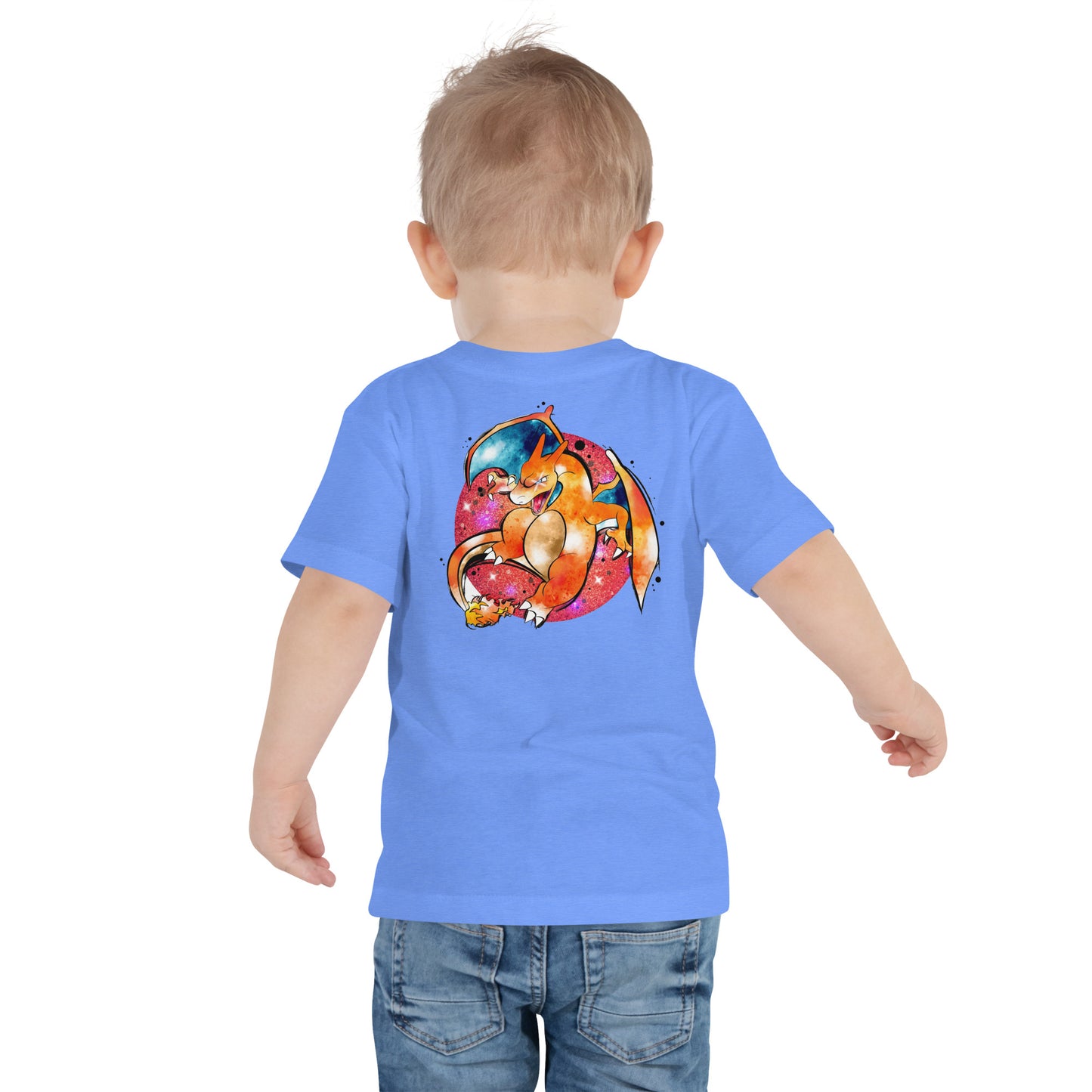 Toddler Charizard Water Paint Art Style Short Sleeve Tee