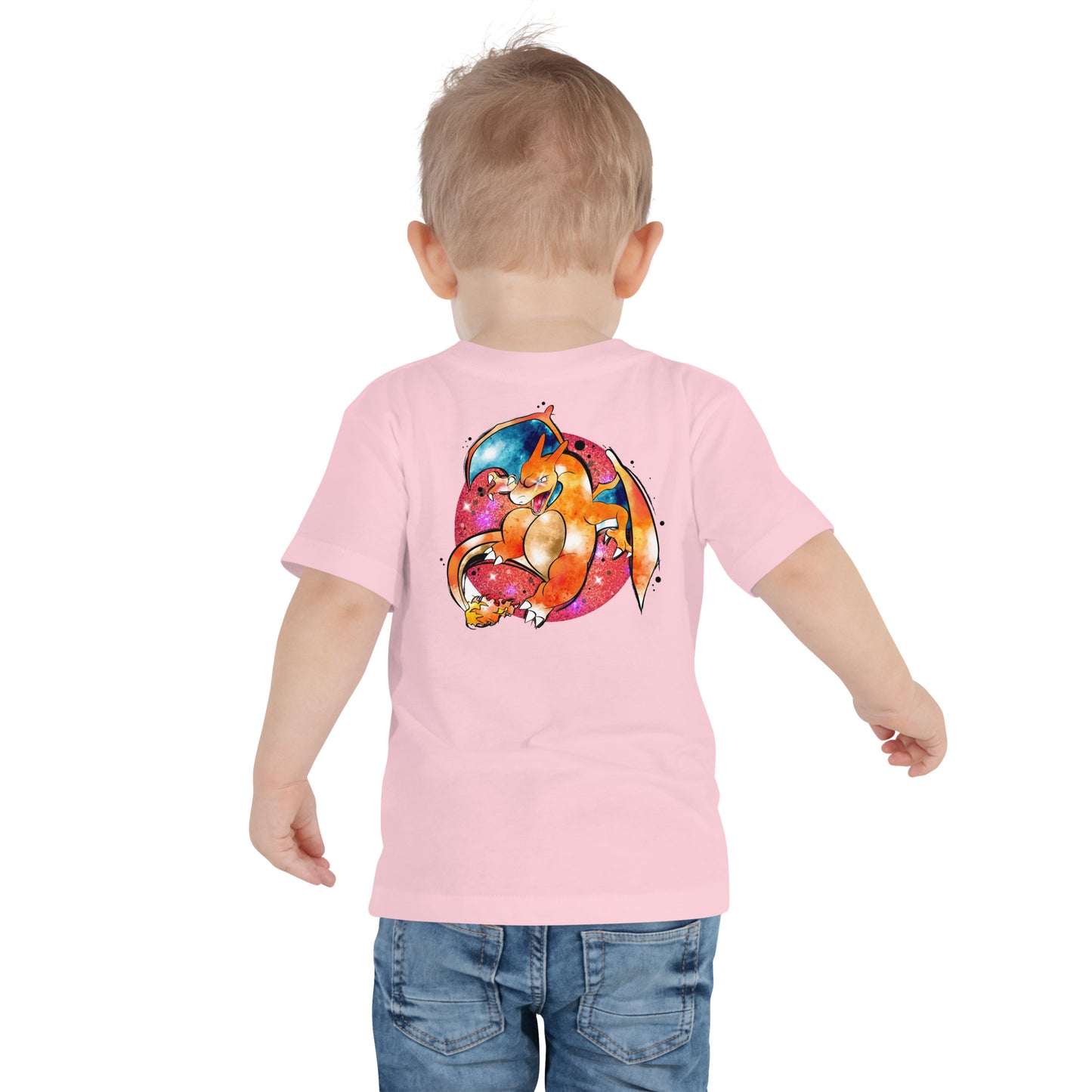 Toddler Charizard Water Paint Art Style Short Sleeve Tee