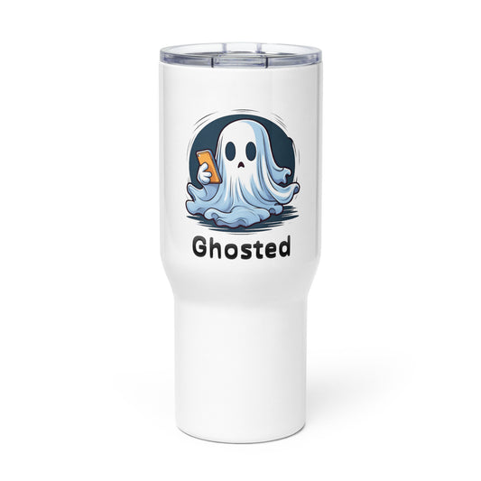 Ghosted Travel mug with a handle